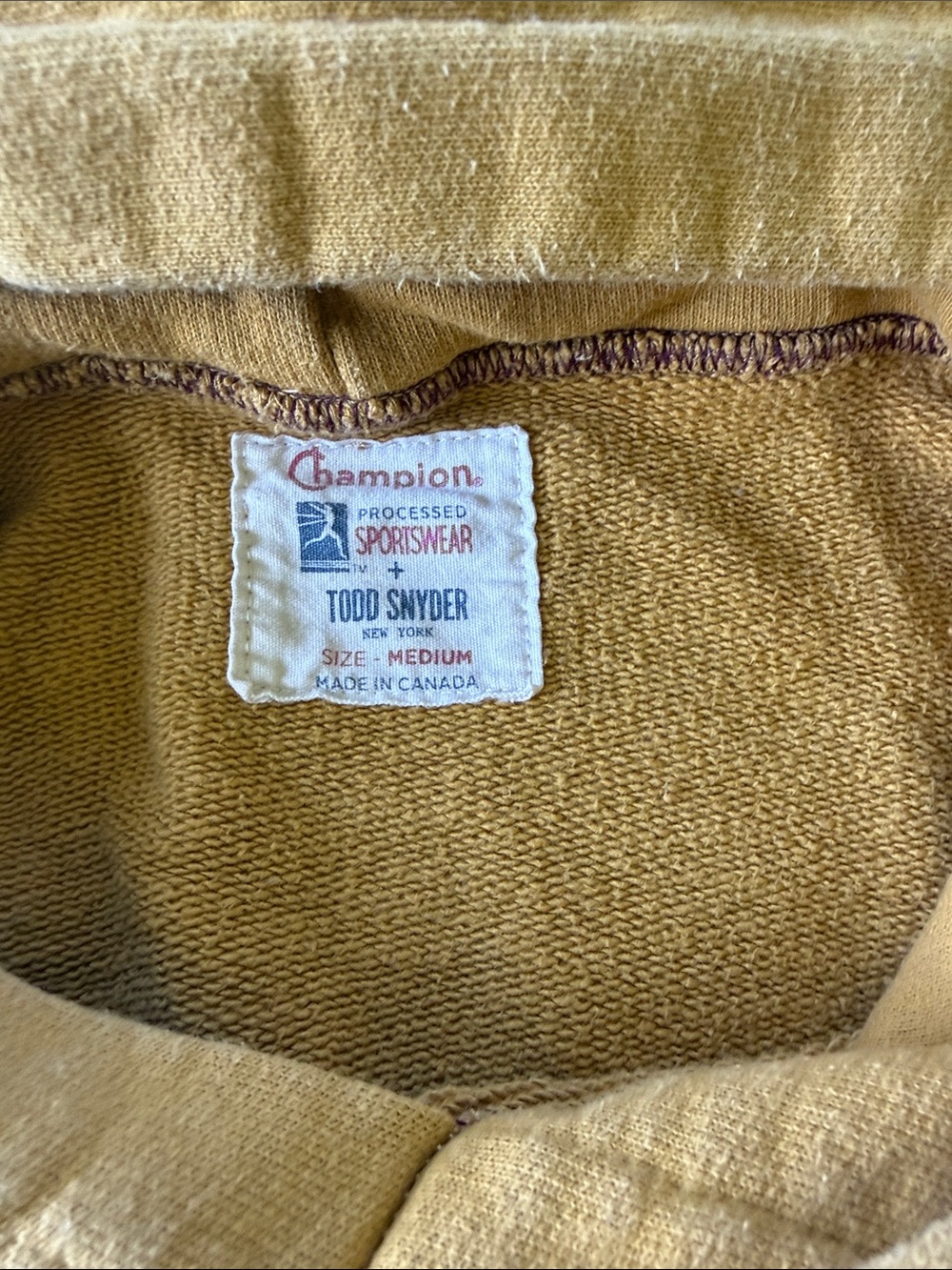 Todd SnyderMedium Madison Park Mustard Yellow Hoodie - Picture 2 of 3